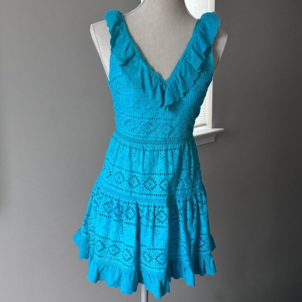 NWOT!  ALICE + OLIVIA Beautiful Eyelet Boho Cotton Dress - Size 0